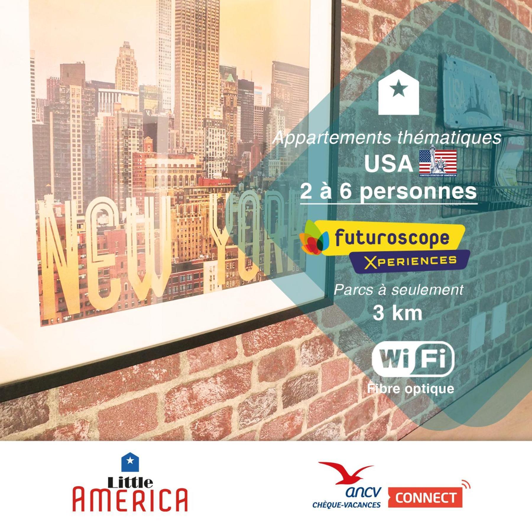 Little America - Appart Hotel 3Km Futuroscope Jaunay-Clan ภายนอก รูปภาพ